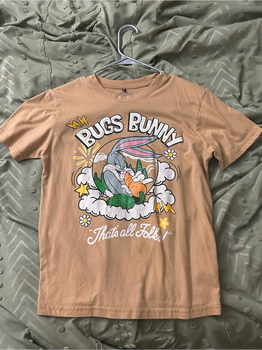 Bugs Bunny Graphic Tee in Tan